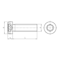 Zylinderschraube mit Innensechsrund, niedriger Kopf ISO 14580, Stahl 08.8, Zink-Lamelle silber (ZFSHL)