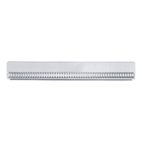 Compartment rail For drawer cabinets made from zinc-plated sheet steel with slots on both sides