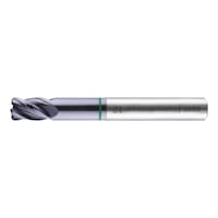 Solid carbide end mill With Speedcut Universal corner radius, extra-long XXL, optional, four cutting edges, uneven angle of twist gradient