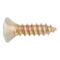 Raised countersunk tapping screw, C shape with H recessed head