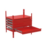Drawer part, 4 compartments ORSY® 1 shelving system