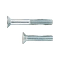 Countersunk screw with hexagon socket, galvanised ISO 10642, steel 10.9, zinc-plated, blue passivated (A2K)