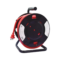 Heavy duty cable reel H07VV-F 3G1.5 mm2 with 4 socket outputs