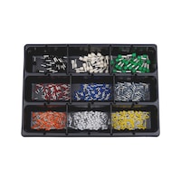 Insulated wire end ferrule assortment 525 pcs without system case 4.4.1