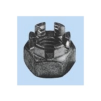 Castellated nut, low profile with fine thread DIN 937, steel, 17H/22H, plain