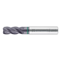 Solid carbide end mill with corner radius Speedcut-Universal, DIN 6527L, long, optional, four-lipped drill, uneven angle of twist gradient