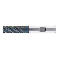 SC end mill, long, optional, four blade, variable helix DIN 6527L, HB shank