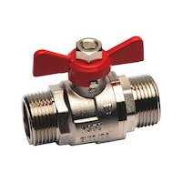 Ball valve brass M/M with wing handle