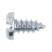 Cylinder tapping screw, shape C with slot DIN 7971, steel, zinc-plated, blue passivated (A2K), shape C