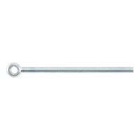Eye bolt with full thread DIN 444, steel 4.6, zinc-plated, blue passivated (A2K), shape LB