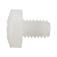 Flat-head screw with H cross recess ISO 7045, polyamide 6.6, natural