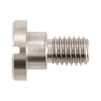 Slotted flat-head screws with shoulder DIN 923, A1 stainless steel, plain