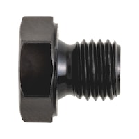 Hexagon head sealing plug, long screw-in pin DIN 7604, steel, plain
