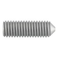 Hexagon socket set screw with flattened tip ISO 4027, steel 45H, zinc flake, silver (ZFSHL)