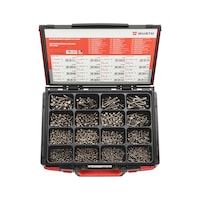 Tapping screw flat head assortment 1875 pieces in system case 4.4.1