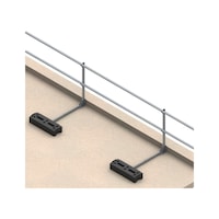 Roof railing system without base strip