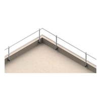 Roof railing system wall