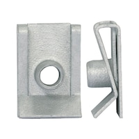 Sheet metal nut, type 6 With threaded shank - for challenging connections