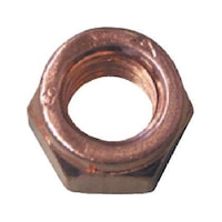 Kærvmøtrik til udstødning, reduceret nøglestørrelse DIN 14441 kraftigt kobberbelagt stål