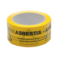 Warning tape, contains asbestos