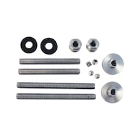 Mounting kit for stainless steel pull handle, type B/wood/aluminium/plastic