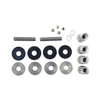 Mounting kit for stainless steel pull handle, type A/glass