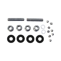 Mounting kit for stainless steel pull handle, type B/glass