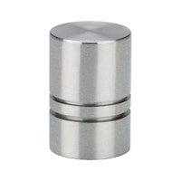 Knob, stainless steel with engraving
