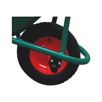Pneumatic wheel for wheelbarrow
