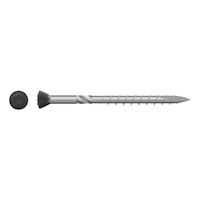 Siding screw Stainless steel AISI 410 partial thread small raised countersunk head black 60°