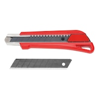 1-component cutter knife including extremely sharp snap-off blades