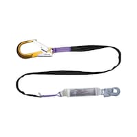 Lanyard with fall arrestor for scaffolding