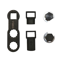 Tension roller wrench kit for auxiliary drive belt 5 pieces