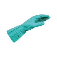 Ochranné rukavice proti chemikáliím, nitril S&nbsp;bavlněným velurovým povrchem uvnitř