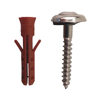 Plumber's sealing screw with disc and anchor