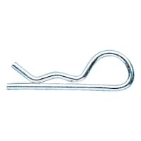 Spring cotter pin With single loop. Zinc-plated steel, blue passivated