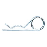 Spring cotter pin With double loop, zinc-plated steel