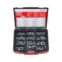 Clamping jaw hose clamp assortment 243 pieces in system case