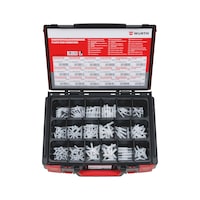 Plastic hose connector assortment 155 pieces in system case