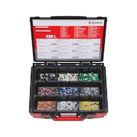 Wire end ferrules, insulated, assortment 525 pieces in system case 4.4.1