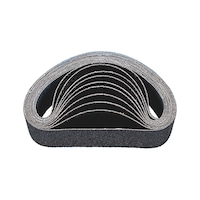 Fabric sanding belt, manual sander