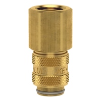 Quick coupling Mini for gas with female thread