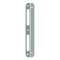 Angled locking plate For rebated wooden doors