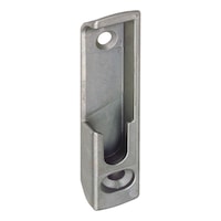 Lock plate for wooden door, V pin