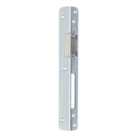 Angled lock. plate wood. door w. 4 mm rebate space