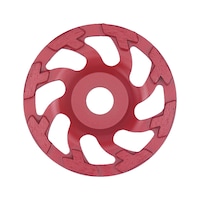 Diamond cup wheel red, abrasive material