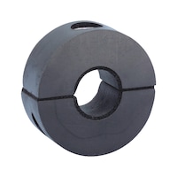PUR 250 type 175 insulation pipe clamp With screws, a permanent PUR hard foam coating and rubber shell on the inside