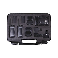 Walkie talkie case and FT COM 2 accessories