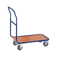 Warehouse trolley With loading surface made of wooden plate (MDF) with beech effect
