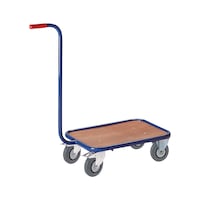 Push trolley With loading surface made of wooden plate (MDF) with beech effect